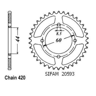 Rozeta pro Yamaha 20593CZ44